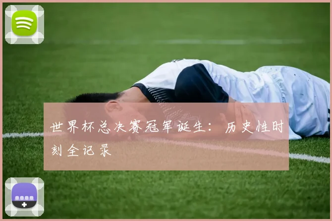 世界杯总决赛冠军诞生：历史性时刻全记录